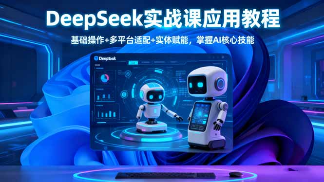 DeepSeek实战课应用教程、基础操作+多平台适配+实体赋能，掌握AI核心技能-轻资本网