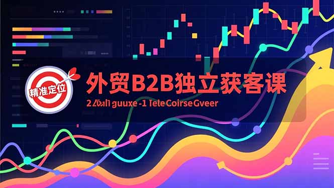 外贸B2B独立获客课，Facebook主页搭建、消息互动广告、精准定位，打造高询盘系统-轻资本网
