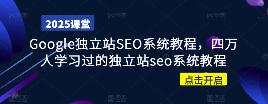 Google独立站SEO系统教程，四万人学习过的独立站seo系统教程-轻资本网