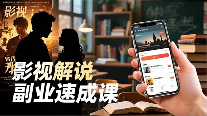 Tk影视解说副业速成课，软件安装、全流程实操、爆款预设，新手两周变现-轻资本网