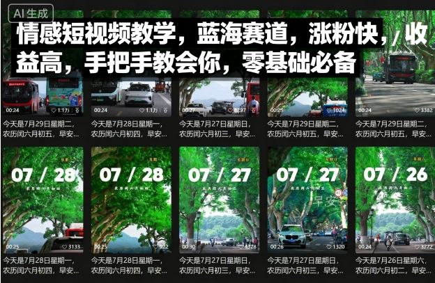 情感短视频教学,蓝海赛道,涨粉快,收益高,手把手教会你,零基础必备