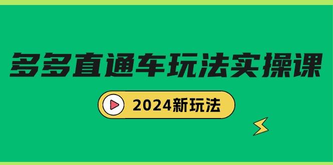 (9412期)多多直通车玩法实战课，2024新玩法(7节课)-轻资本网