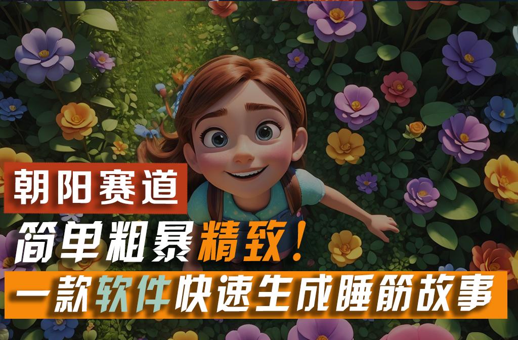 利用一款软件5分钟一条爆款睡筋故事，简单粗暴精致！小白月入2w+-轻资本网