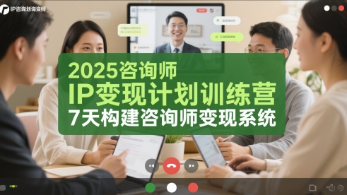2025咨询师IP变现计划训练营，7天构建咨询师变现系统-轻资本网