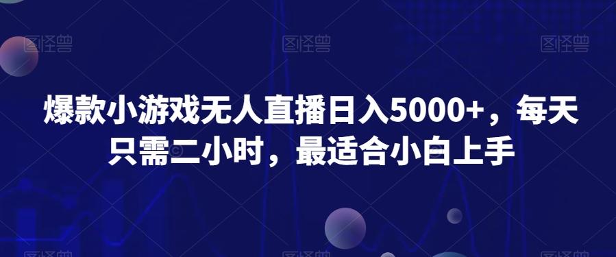 爆款小游戏无人直播日入5000+，每天只需二小时，最适合小白上手-轻资本网