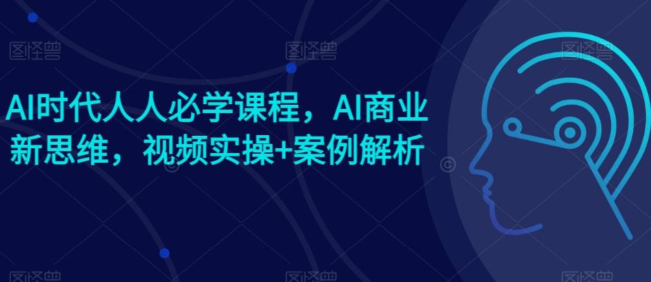 AI时代人人必学课程，AI商业新思维，视频实操+案例解析【赠AI商业爆款案例】-轻资本网