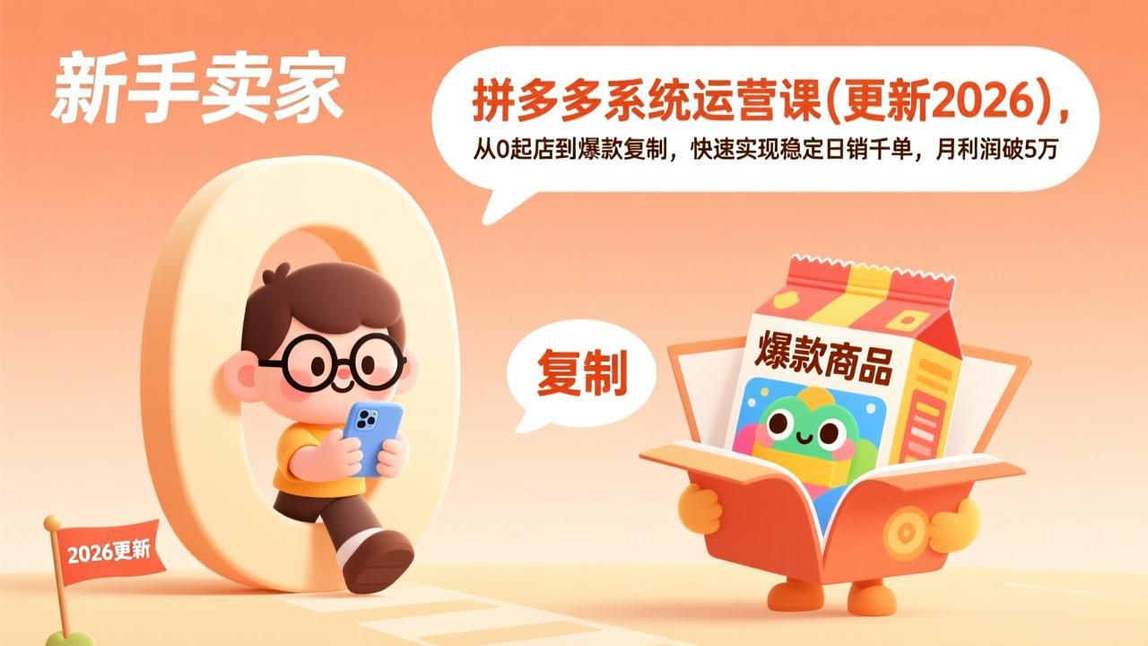 拼多多系统运营课(更新2026-轻资本网