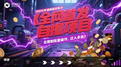 全网首发，2025年最新稳定暴力全自动自撸项目，无限制批量操作，日入多张【揭秘】-轻资本网