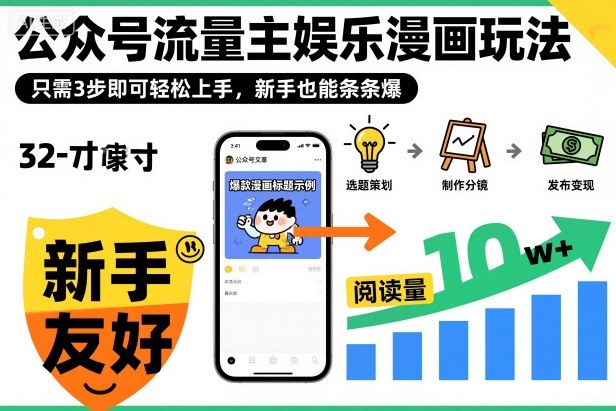 ‍‬⁢‍⁡‍‍⁡​⁣⁤‍‬⁡⁣⁢​⁣‍⁣‌‌⁢​⁡⁡‌​⁢⁣⁢​⁢‌​⁣‬​⁣‬‬⁣⁢​⁢⁣公众号流量主娱乐漫画玩法，只需3步即可轻松上手，新手也能条条爆-轻资本网