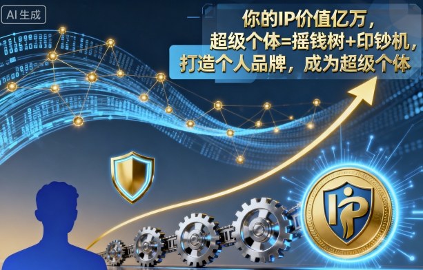 你的IP价值亿万，超级个体=摇钱树+印钞机，打造个人品牌，成为超级个体-轻资本网