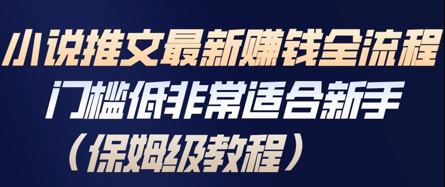 小说推文最新賺钱全流程，门槛低非常适合新手(保姆级教程)-轻资本网