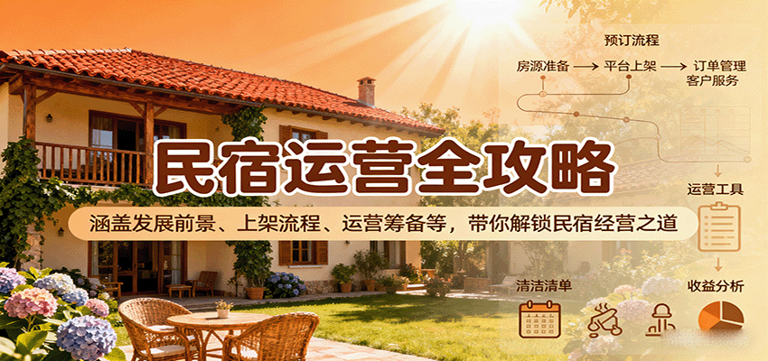 民宿运营全攻略：涵盖发展前景、上架流程、运营筹备等，带你解锁民宿经营之道-轻资本网