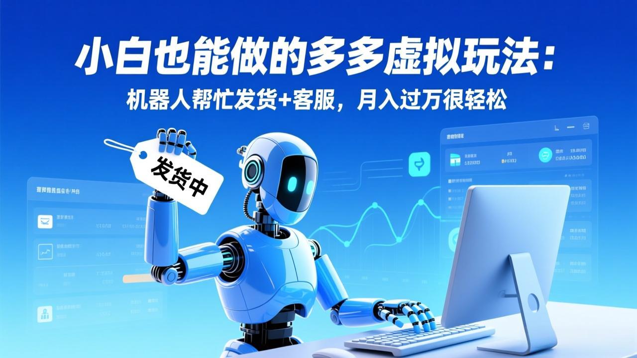 小白也能做的多多虚拟玩法：机器人帮忙发货+客服，月入过万很轻松-轻资本网