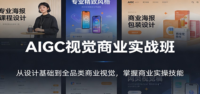 AIGC视觉商业实战班：从设计基础到全品类商业视觉，掌握商业实操技能-轻资本网