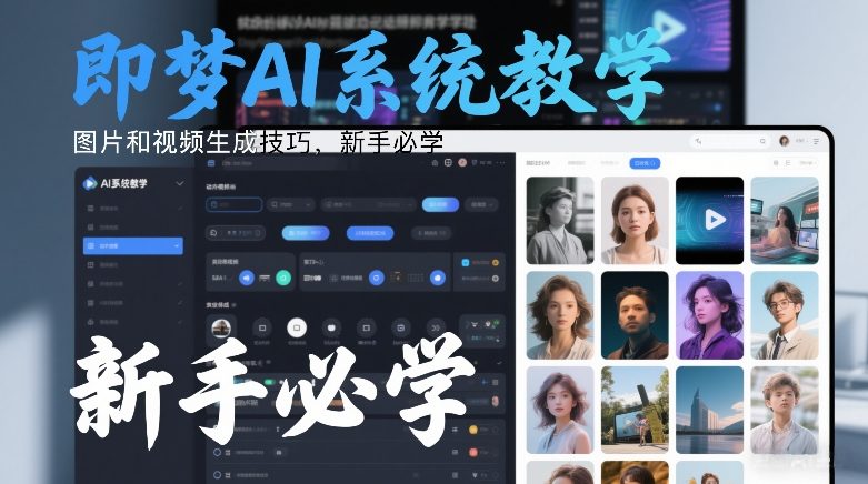 即梦AI系统教学，图片和视频生成技巧，新手必学-轻资本网