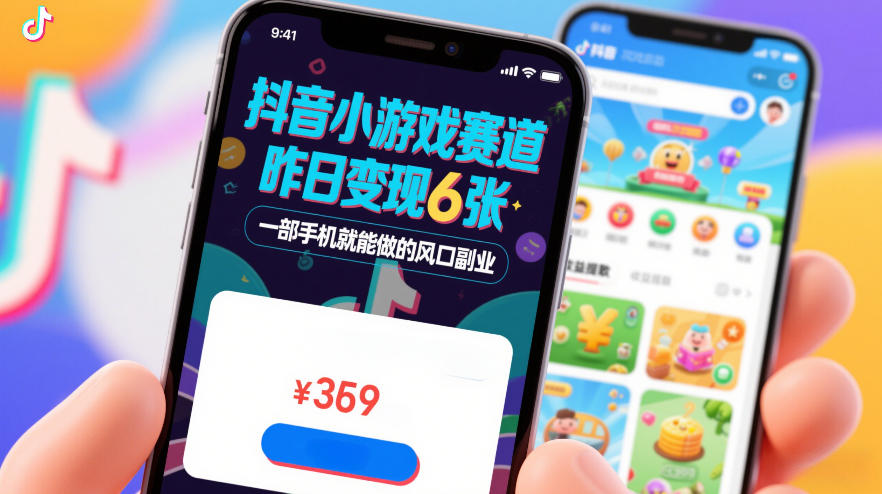 抖音小游戏赛道，昨日变现600+，零基础一部手机就能做的风口副业【揭秘】-轻资本网