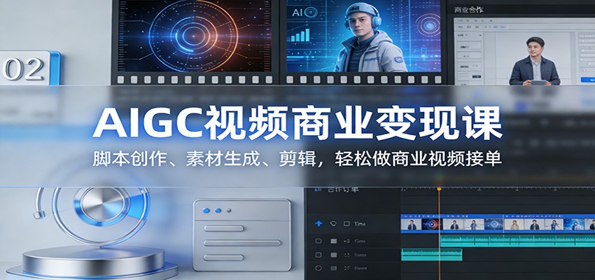AIGC视频商业变现课：脚本创作、素材生成、剪辑，轻松做商业视频接单-轻资本网