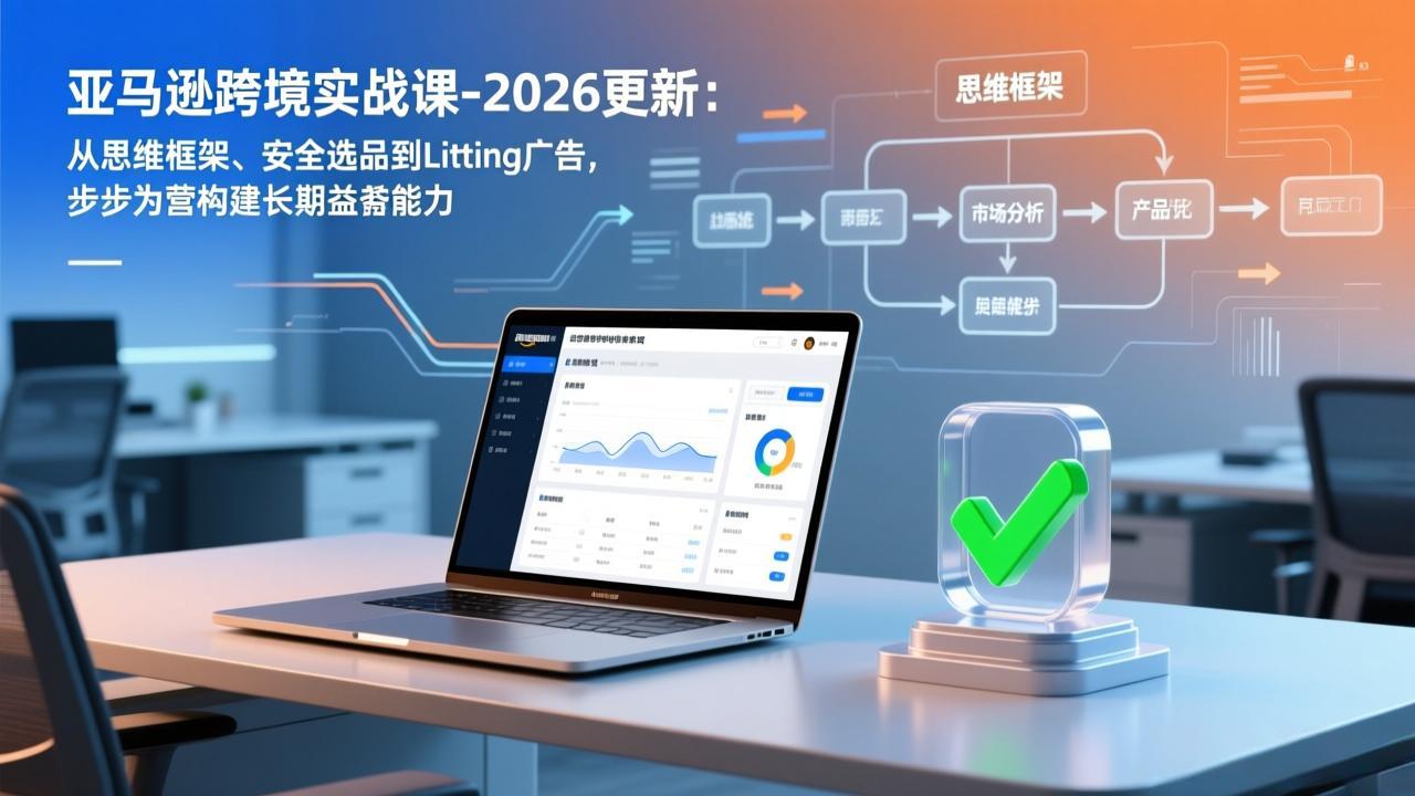 亚马逊跨境实战课-2026更新：从思维框架、安全选品到Listing广告，步步为营构建长期盈利能力-轻资本网