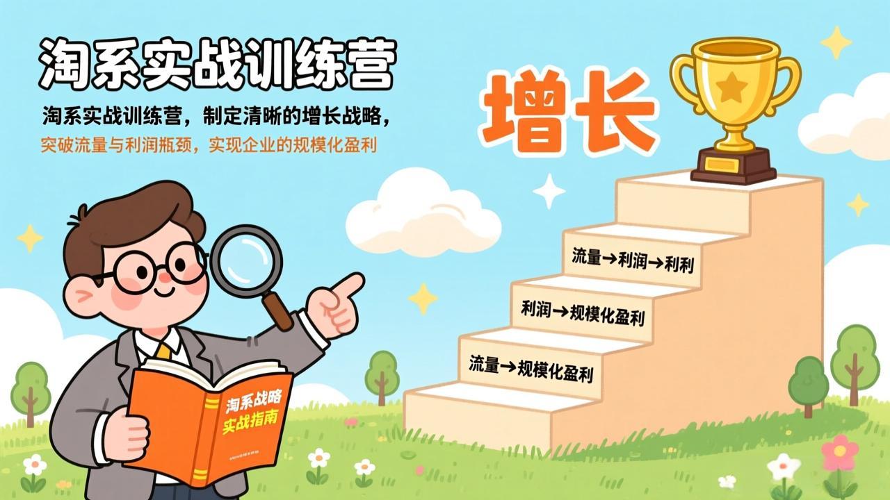 淘系实战训练营，制定清晰的增长战略，突破流量与利润瓶颈，实现企业的规模化盈利-轻资本网