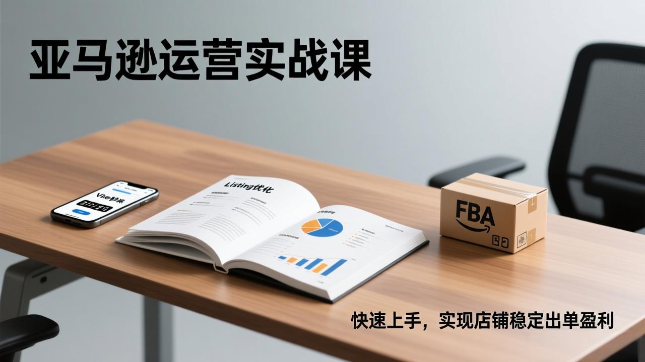 亚马逊运营实战课，Listing优化、Vine秒杀、FBA发货，快速上手，实现店铺稳定出单盈利-轻资本网