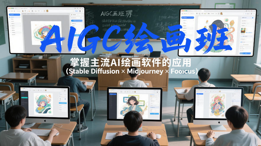 AIGC绘画班，掌握主流Ai绘画软件的应用(Stable Diffusion x Midjourney x Fooocus)-轻资本网