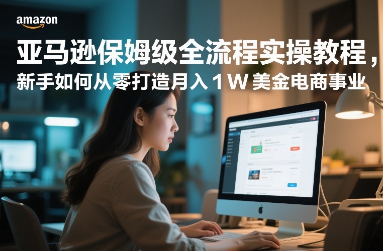 亚马逊保姆级全流程实操教程，新手如何从零打造月入1W美金电商事业-轻资本网