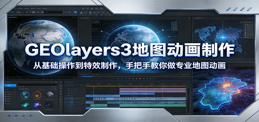 GEOlayers3地图动画制作：从基础操作到特效制作，手把手教你做专业地图动画-轻资本网