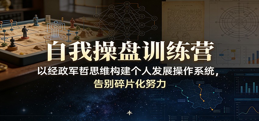 自我操盘训练营：以经政军哲思维构建个人发展操作系统，告别碎片化努力-轻资本网