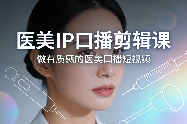 医美IP口播剪辑课，做有质感的医美口播短视频-轻资本网