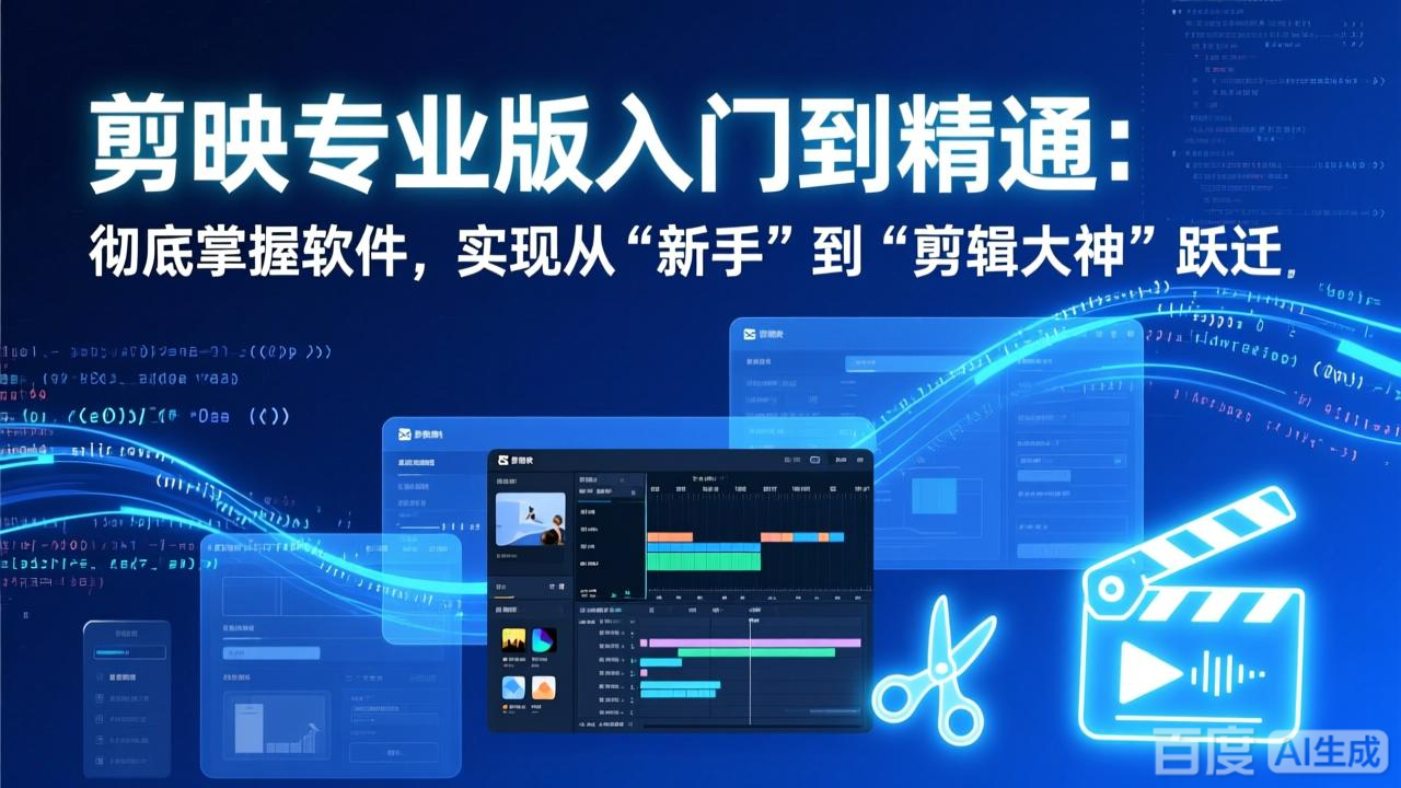 剪映专业版入门到精通：彻底掌握软件，实现从“新手”到“剪辑大神”跃迁-轻资本网