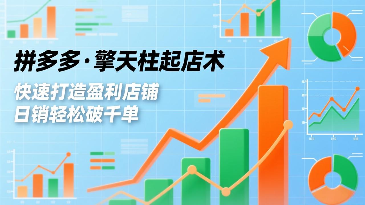 拼多多·擎天柱起店术，爆流布局、利润起飞、不断流，快速打造盈利店铺，日销破千单(更新-轻资本网