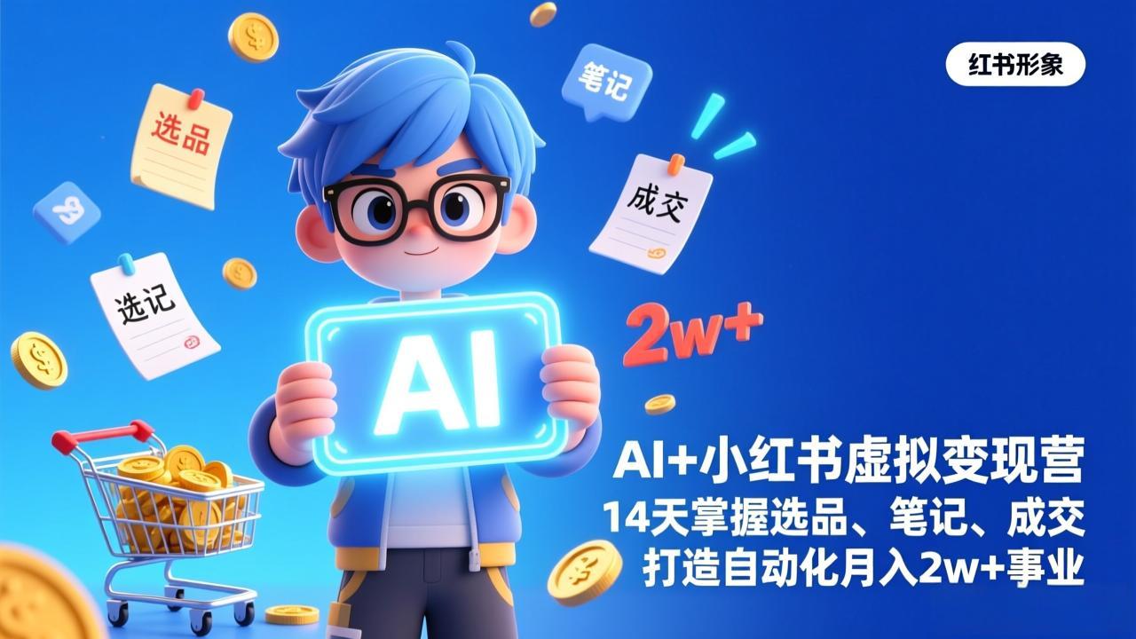 AI+小红书虚拟变现营(完结-轻资本网