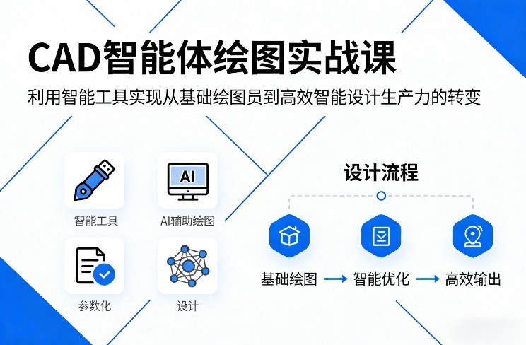 CAD智能体绘图实战课，利用智能工具，实现从基础绘图员到高效智能设计生产力的转变-轻资本网