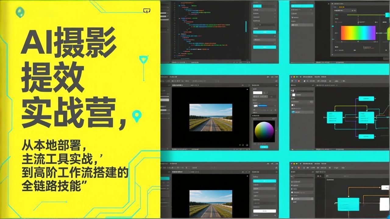AI+摄影提效实战营，从本地部署，主流工具实战，到高阶工作流搭建的全链路技能-轻资本网