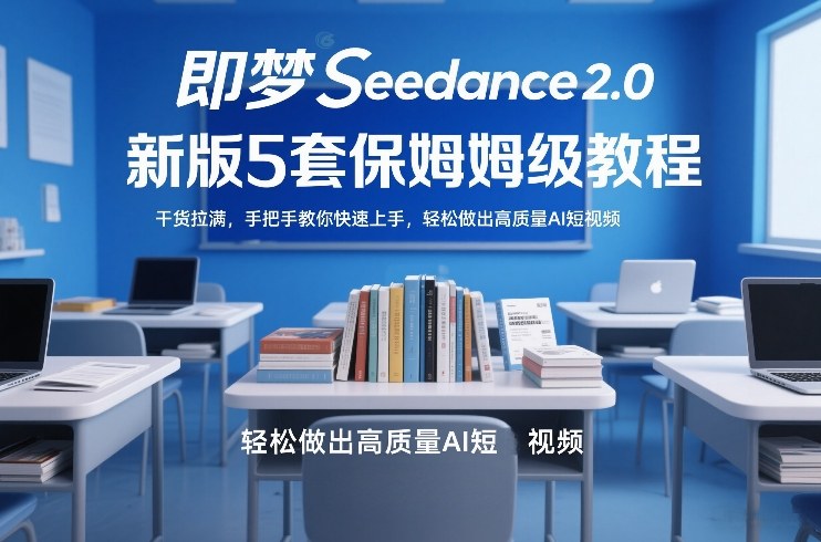 即梦Seedance2.0新版5套保姆级教程，干货拉满，手把手教你快速上手，轻松做出高质量AI短视频-轻资本网