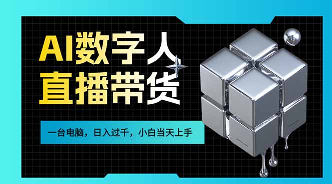 AI数字人直播带货风口已来，一台电脑在家日入过千，小白当天上手的赚钱技能-轻资本网