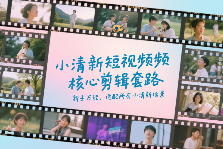 小清新短视频核心剪辑套路，新手万能，适配所有小清新场景-轻资本网