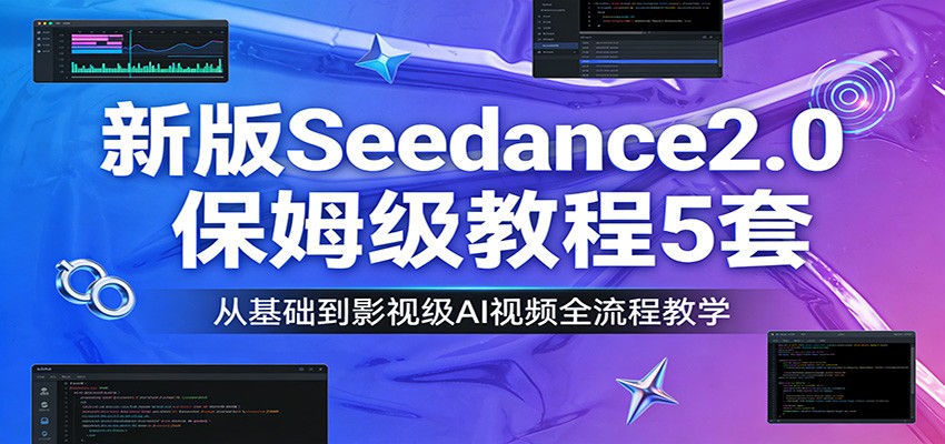 新版Seedance2.0保姆级教程5套：从基础到影视级AI视频全流程教学-轻资本网