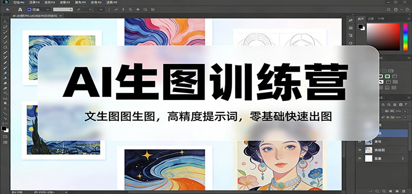 AI生图训练营：文生图图生图，高精度提示词，零基础快速出图-轻资本网