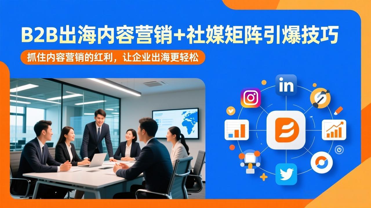 B2B出海内容营销+社媒矩阵引爆技巧：抓住内容营销的红利，让企业出海更轻松-轻资本网