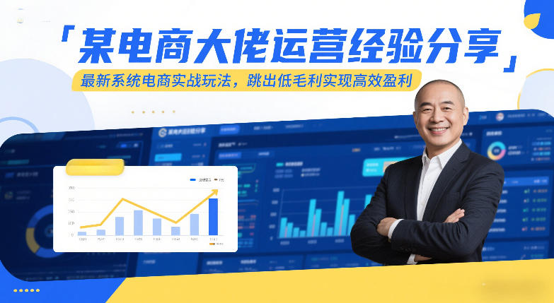 某电商大佬运营经验分享，最新系统电商实战玩法，跳出低毛利实现高效盈利(更新)-轻资本网