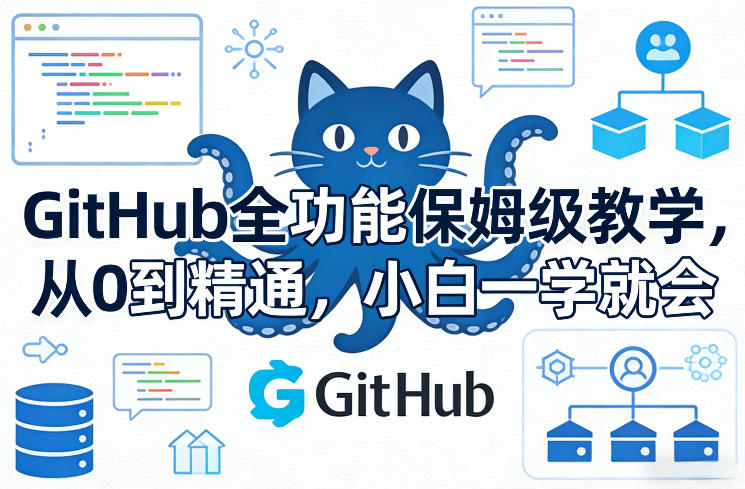 GitHub全功能保姆级教学，从0到精通，小白一学就会-轻资本网