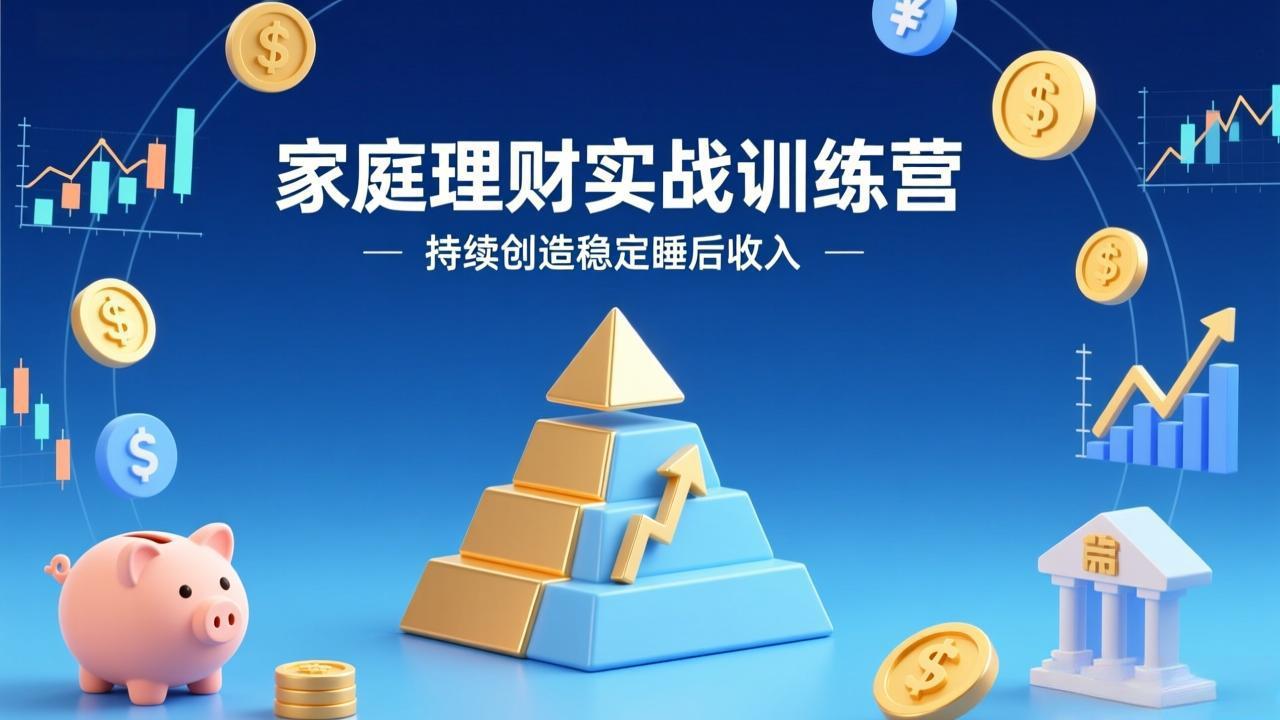 家庭理财实战训练营：从0到1建体系，三阶进阶层层递进，助你持续创造稳定睡后收入-轻资本网