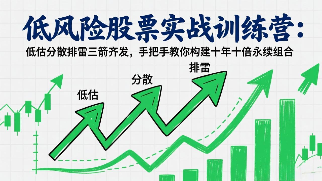 低风险股票实战训练营：低估分散排雷三箭齐发，手把手教你构建十年十倍永续组合-轻资本网