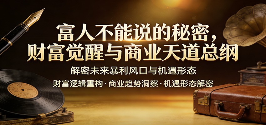 富人不能说的秘密，财富觉醒与商业天道总纲，解密未来暴利风口与机遇形态-轻资本网