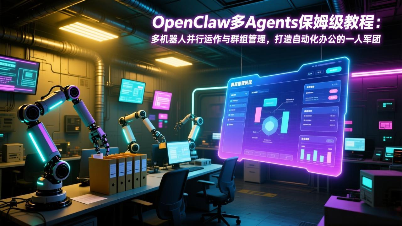 OpenClaw多Agents保姆级教程：多机器人并行运作与群组管理，打造自动化办公的一人军团-轻资本网
