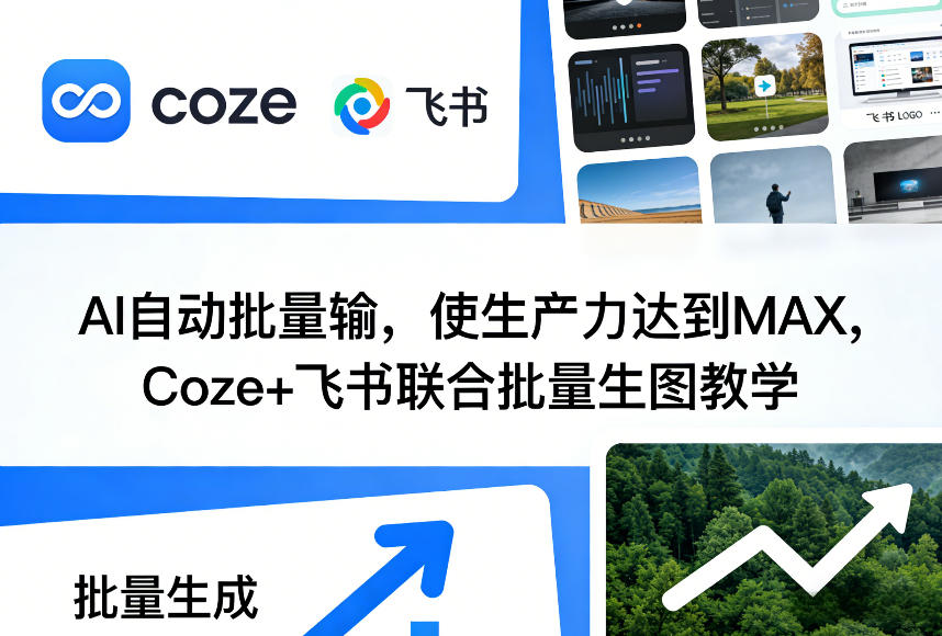 AI自动批量输，使生产力达到MAX，Coze+飞书联合批量生图教学-轻资本网