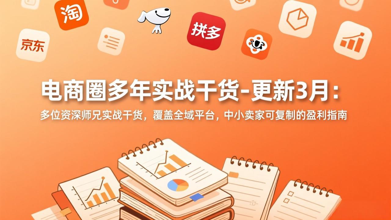 电商圈多年实战干货-更新3月：多位资深师兄实战干货，覆盖全域平台，中小卖家可复制的盈利指南-轻资本网