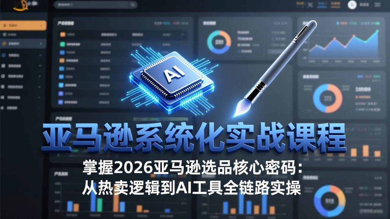 亚马逊系统化实战课-更新3月：2026最新选品方法论，从热卖原因分析到AI作图，提升选品成功率-轻资本网