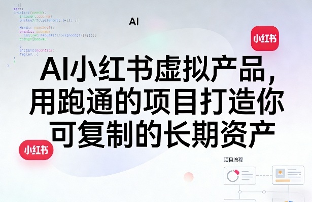 AI小红书虚拟产品，用跑通的项目打造你可复制的长期资产-轻资本网